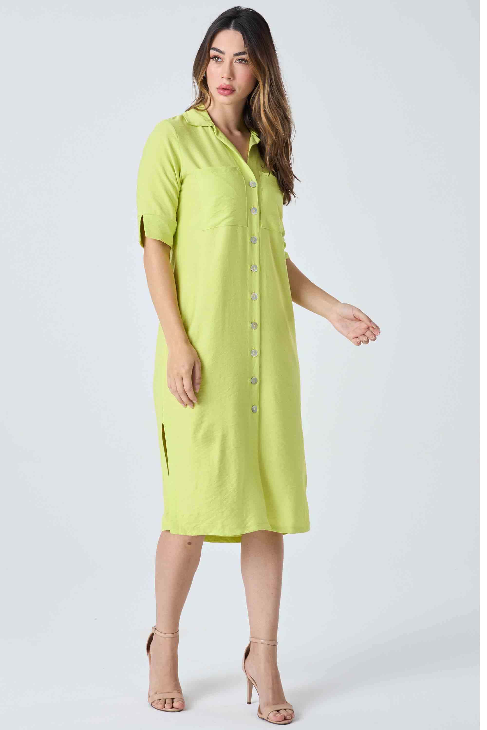 Vestido Chemise Vestido De Camisa Social Masculina Sobreposição