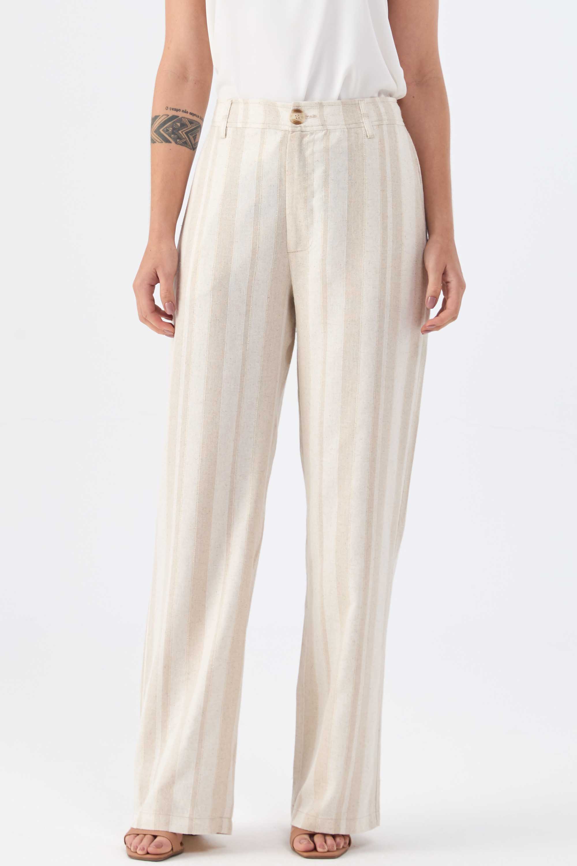 Wide Leg CalÃ§a De Linho Social Linho CalCa Alfaiataria Feminina